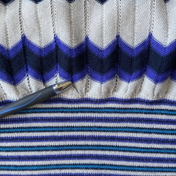 FREE PEOPLE Chevron Stripe Pointelle Knit Dress - Picture 15 of 15